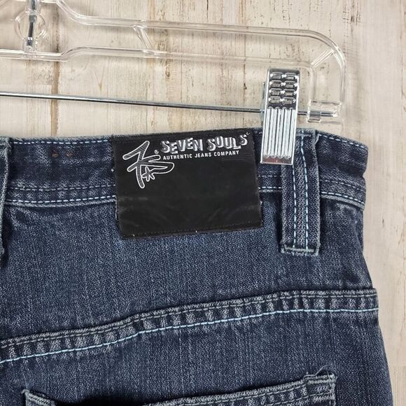 Seven Souls Acid Wash Denim Jeans Blue Size 30 x 32 - Picture 8 of 10